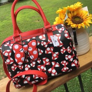 Minnie mouse red&white polkadot purse Disney parks